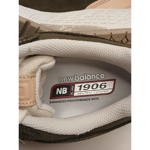 NIB New Balance Mens Sz 10 1906F Athletic Comfort Sneakers Green Beige Leather - Picture 11 of 16